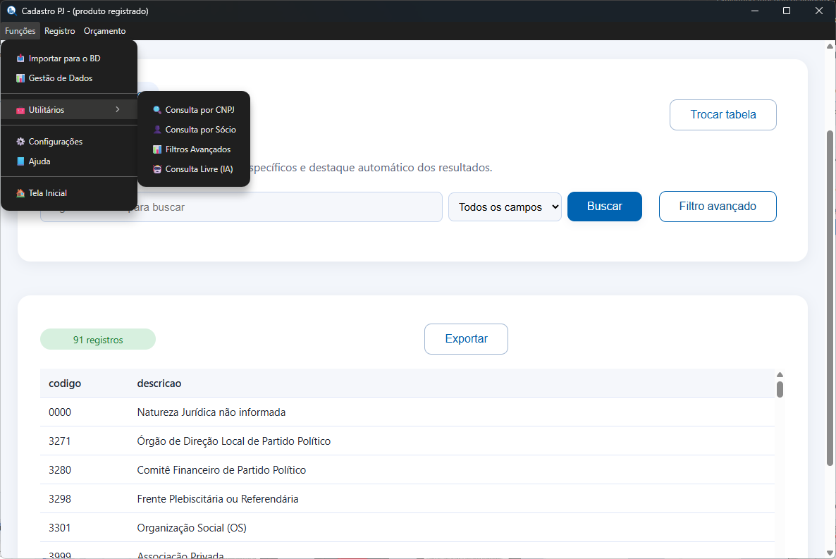 Tela 3 - Consulta de sócios